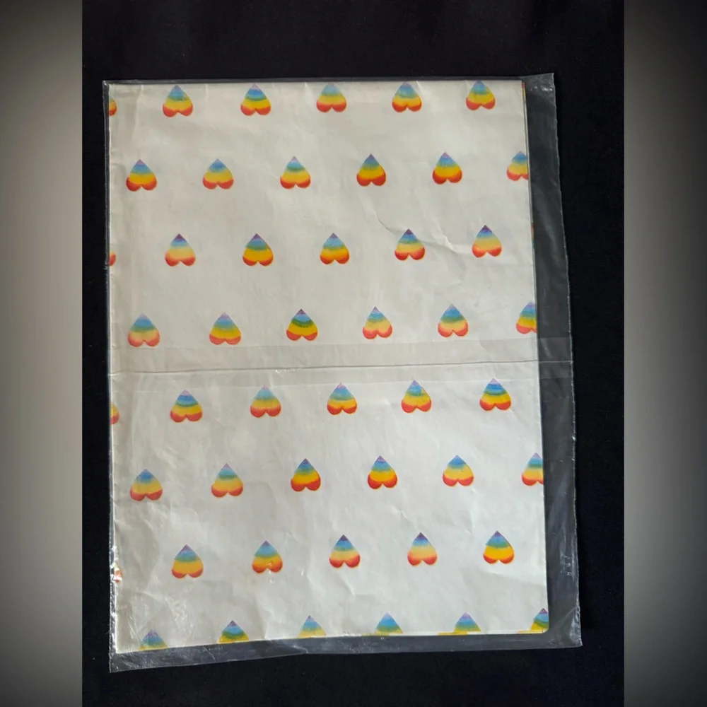 Vintage 1980s American Greetings Corp Care Bears Rainbow Heart Wrapping Paper